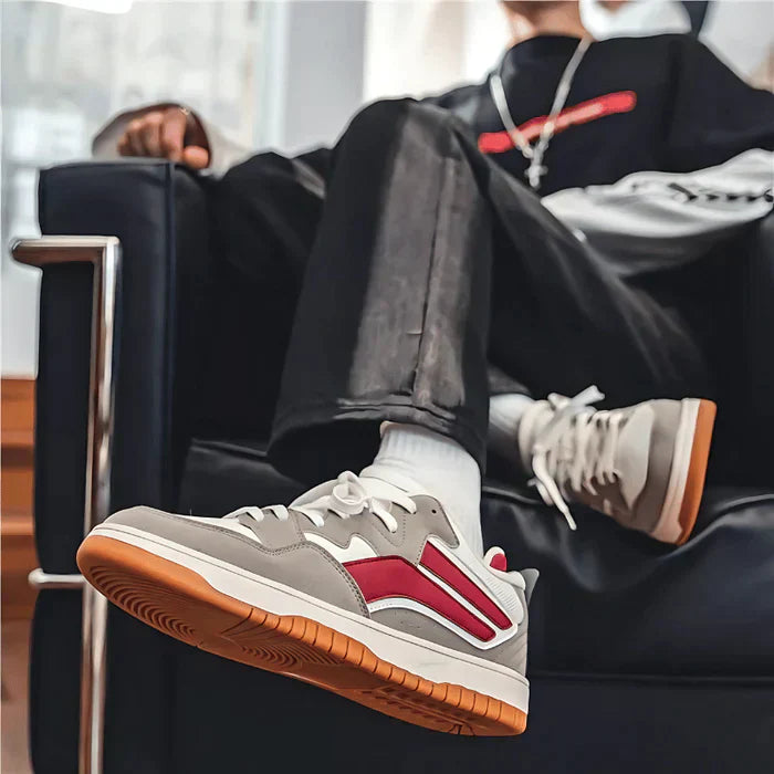 Hauke - Retro Sneaker im Low-Top-Stil mit Kontrastdetails