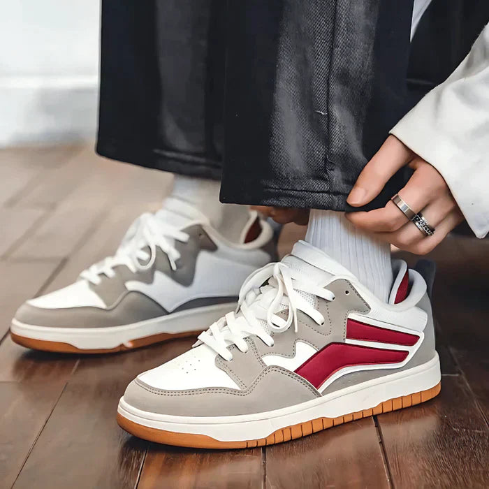 Hauke - Retro Sneaker im Low-Top-Stil mit Kontrastdetails